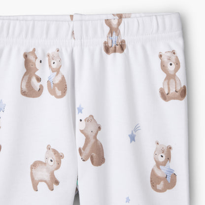Pack of 3 Juniors Cotton Crew Neck Long Sleeves Pyjama Set with Bear Print