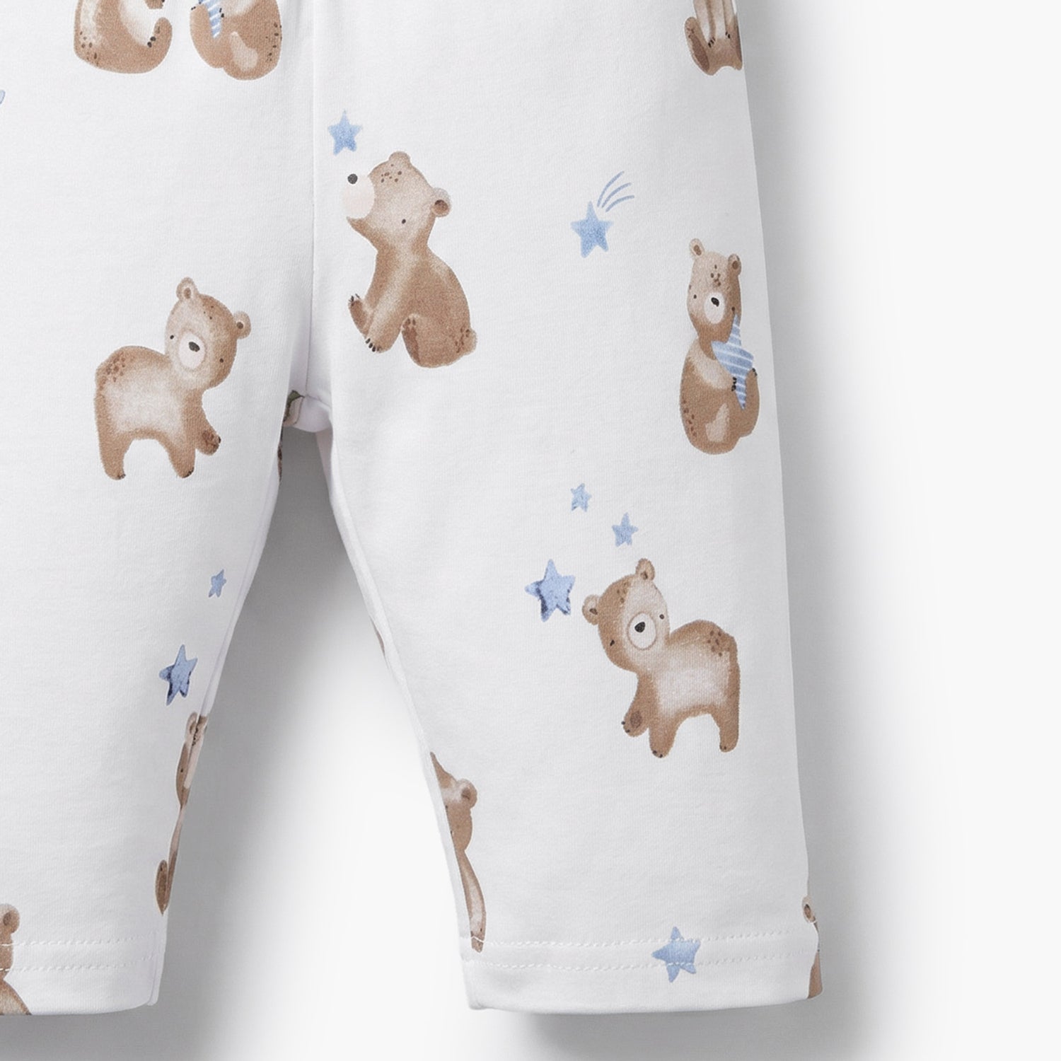Pack of 3 Juniors Cotton Crew Neck Long Sleeves Pyjama Set with Bear Print