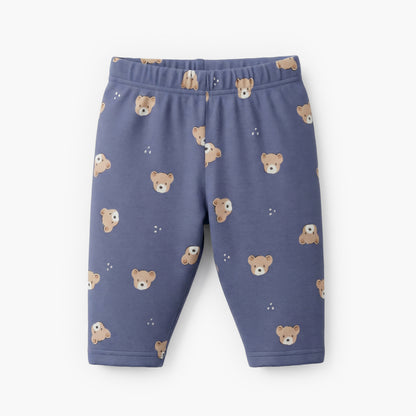Pack of 3 Juniors Cotton Crew Neck Long Sleeves Pyjama Set with Bear Print