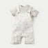 Juniors Solid Short Sleeves T-shirt and Printed Dungaree Set - Multicolour / 12-18 mths