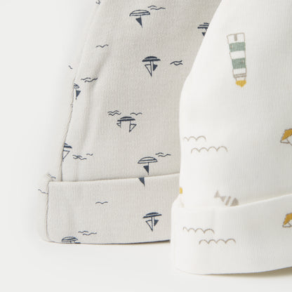 Juniors Printed Beanie Cap - Set of 2