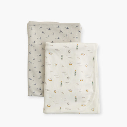Juniors 2-Piece Printed Receiving Blanket Set