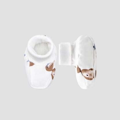 Pack of 3 Juniors Booties with Cuff, Printed