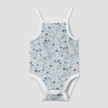Pack of 3 Juniors Cotton Square Neck Straps Bodysuit with Assorted Prints
