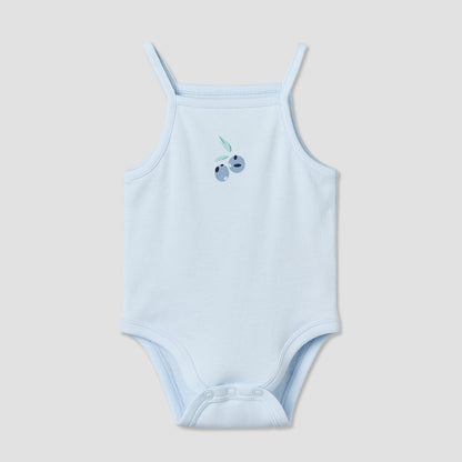 Pack of 3 Juniors Cotton Square Neck Straps Bodysuit with Assorted Prints
