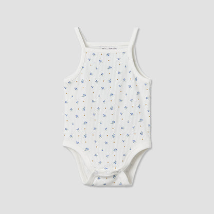 Pack of 3 Juniors Cotton Square Neck Straps Bodysuit with Assorted Prints