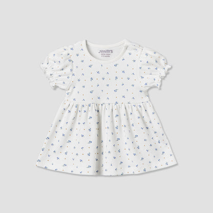 Pack of 2 Juniors Round Neck Sleeveless Knee-Length Dress with Floral Print