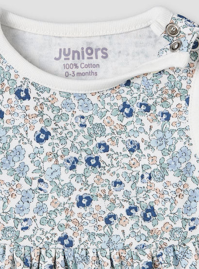 Pack of 2 Juniors Round Neck Sleeveless Knee-Length Dress with Floral Print-baby-girls-clothing-dressesandjumpsuits-image-5
