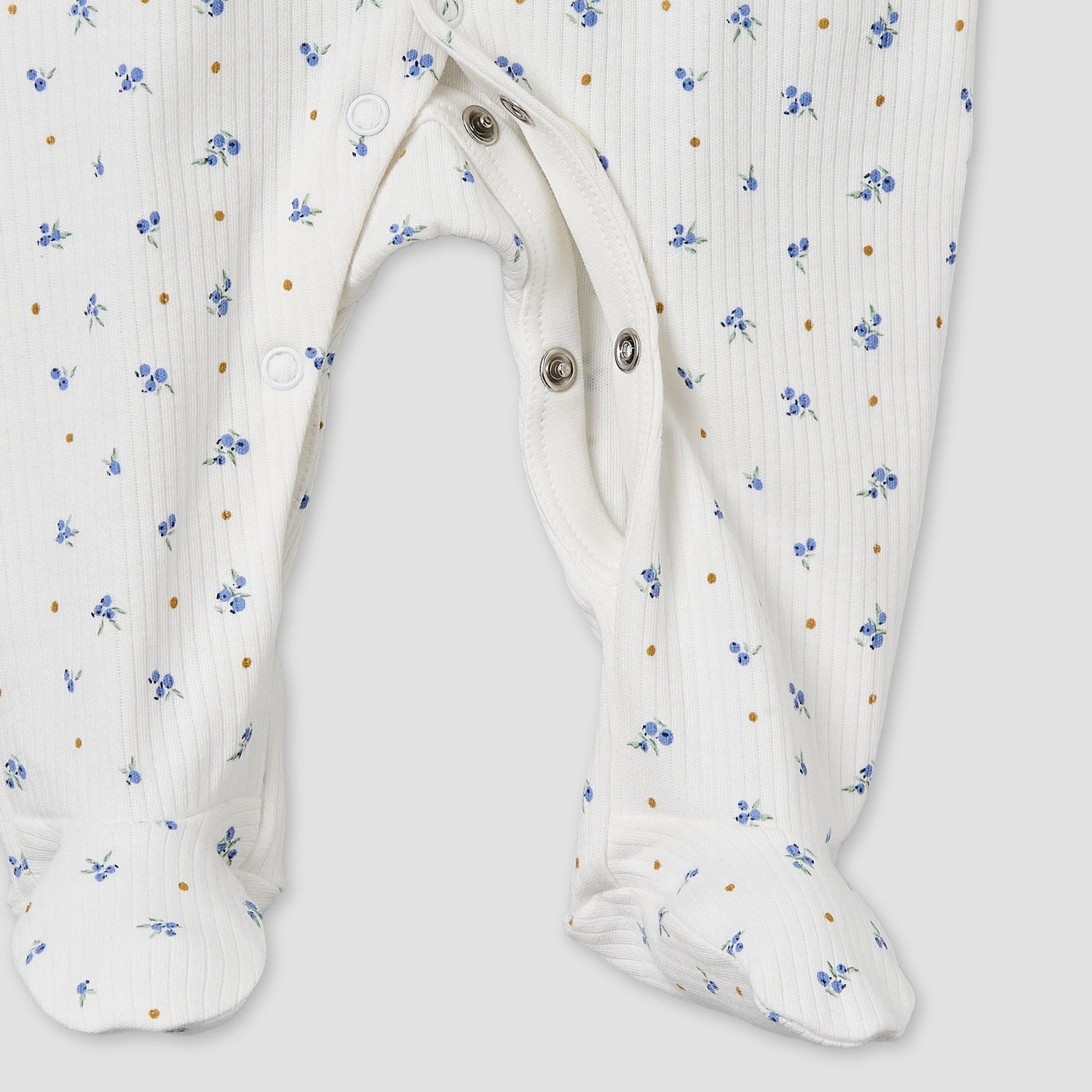 Pack of 2 Juniors Cotton Round Neck Long Sleeve Sleepsuit with Floral Print