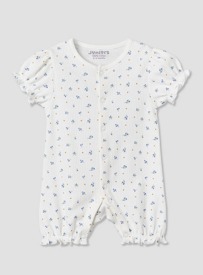 Set of 2 Juniors Round Neck Short Sleeve Romper and Sleepsuit Set with Snap Button Closure-baby-girls-clothing-nightwear-sleepsuits-image-4