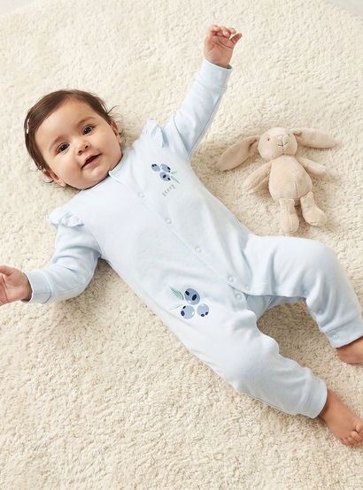 Set of 2 Juniors Round Neck Short Sleeve Romper and Sleepsuit Set with Snap Button Closure-baby-girls-clothing-nightwear-sleepsuits-image-2