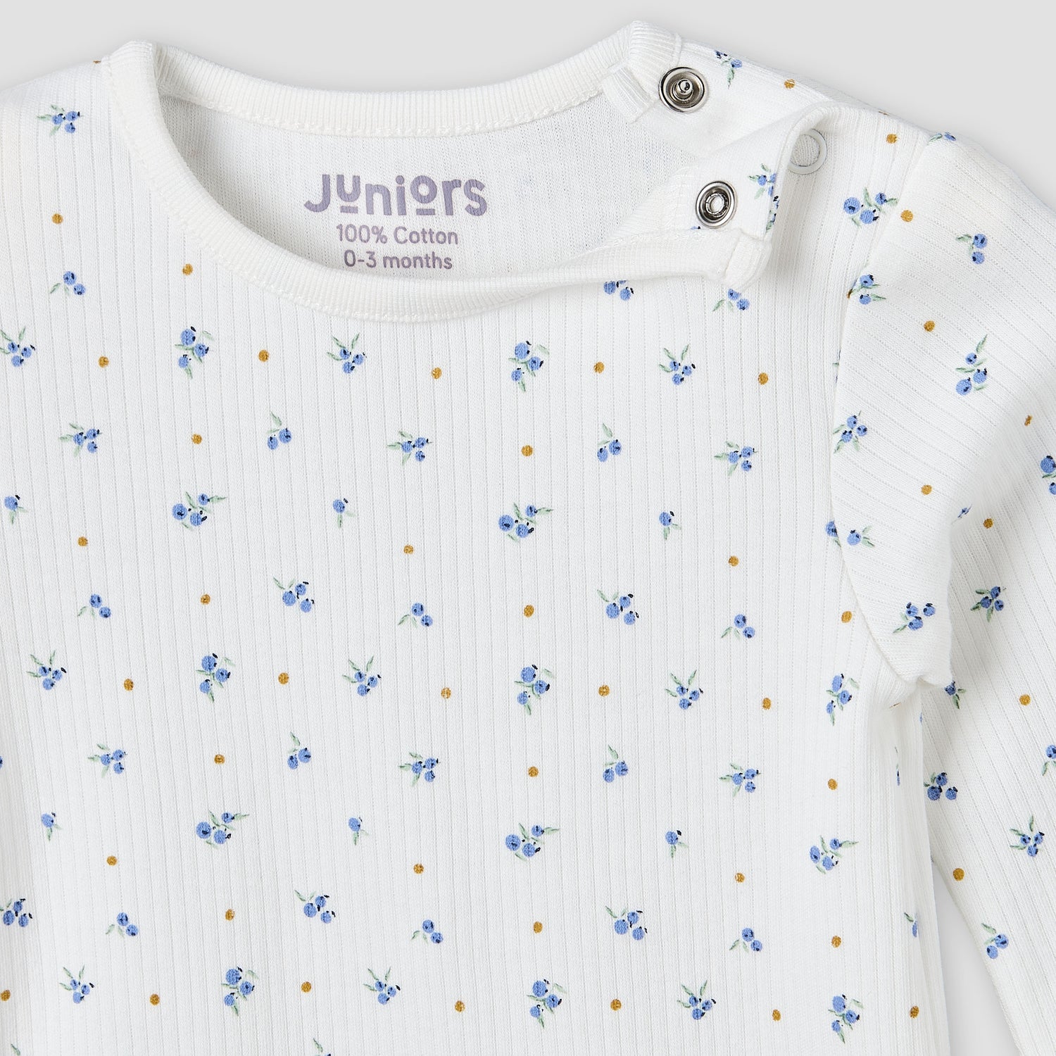 Set of 2 Juniors Cotton Round Neck Long Sleeves Pyjama Set with Floral Print