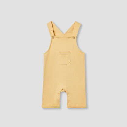 Juniors Ribbed Dungaree and T-shirt Set