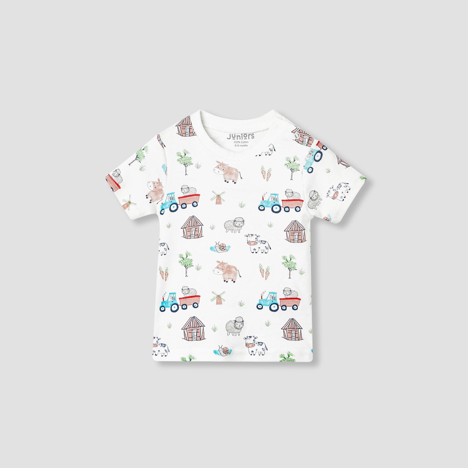 Juniors Ribbed Dungaree and T-shirt Set