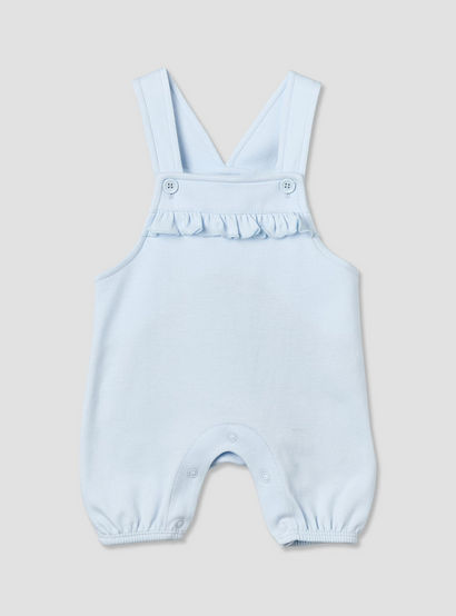 Juniors Round Neck Short Sleeve T-shirt and Dungaree Set with Blueberry Print-baby-girls-clothing-setsandcoords-image-5