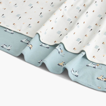 Juniors 2-Piece Printed Receiving Blanket Set - 70x70 cm