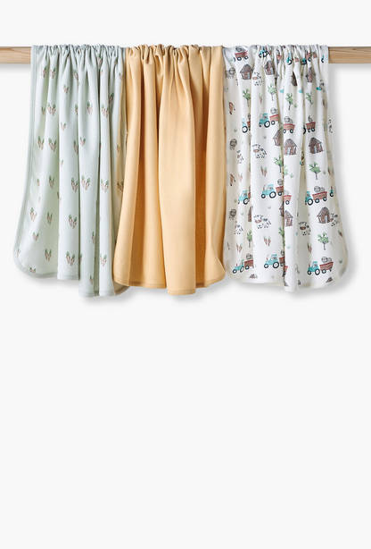 Juniors 3-Piece Baby Receiving Blanket Set - Cotton-undefined-image-1