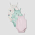 Pack of 3 Juniors Cotton Square Neck Strappy Bodysuit with Butterfly Print - Multicolour / 12-18 mths