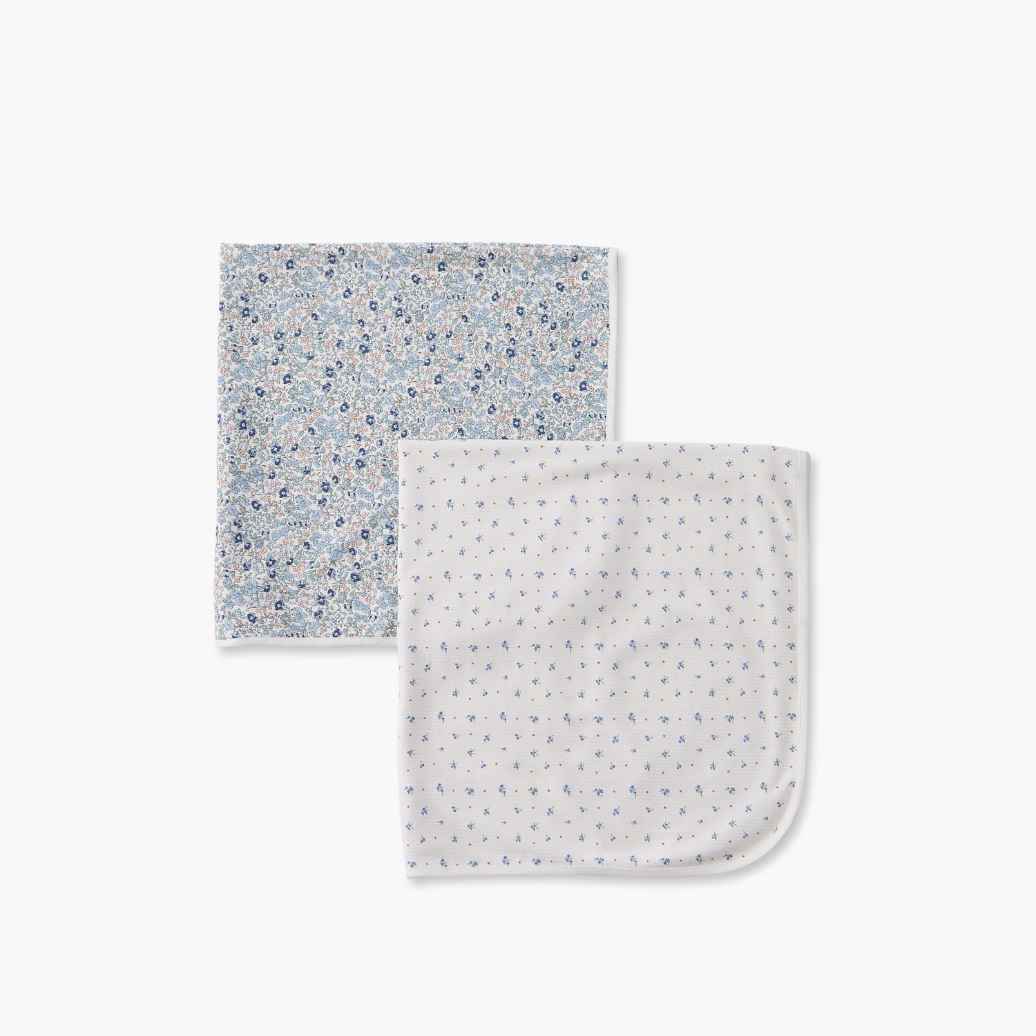 Pack of 2 Juniors Receiving Blanket with Floral Print
