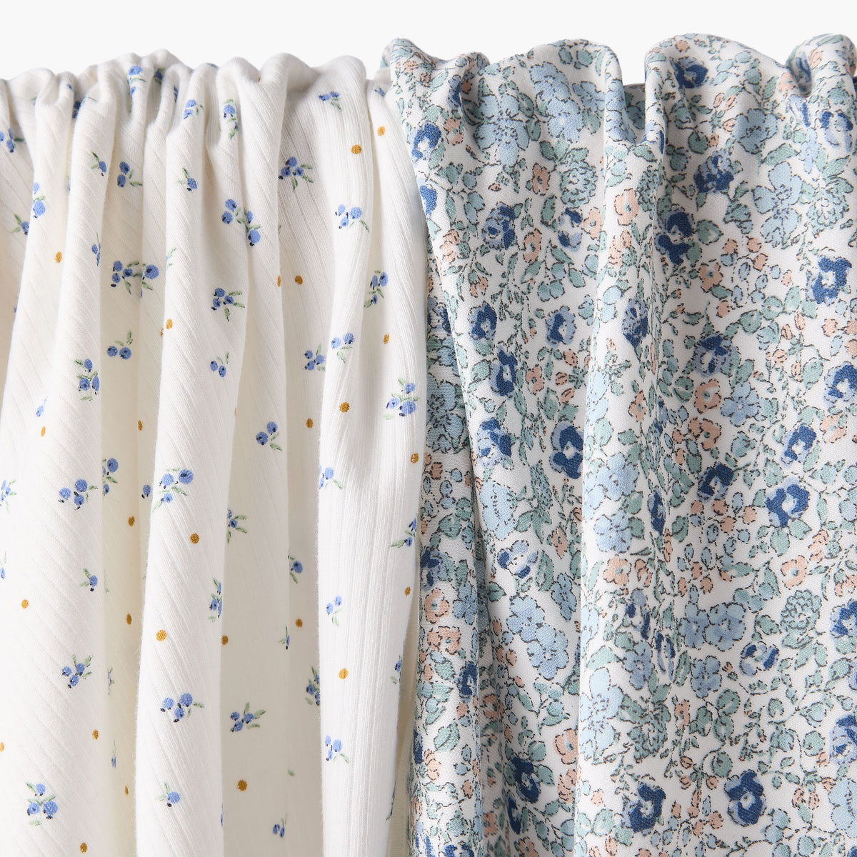 Pack of 2 Juniors Receiving Blanket with Floral Print