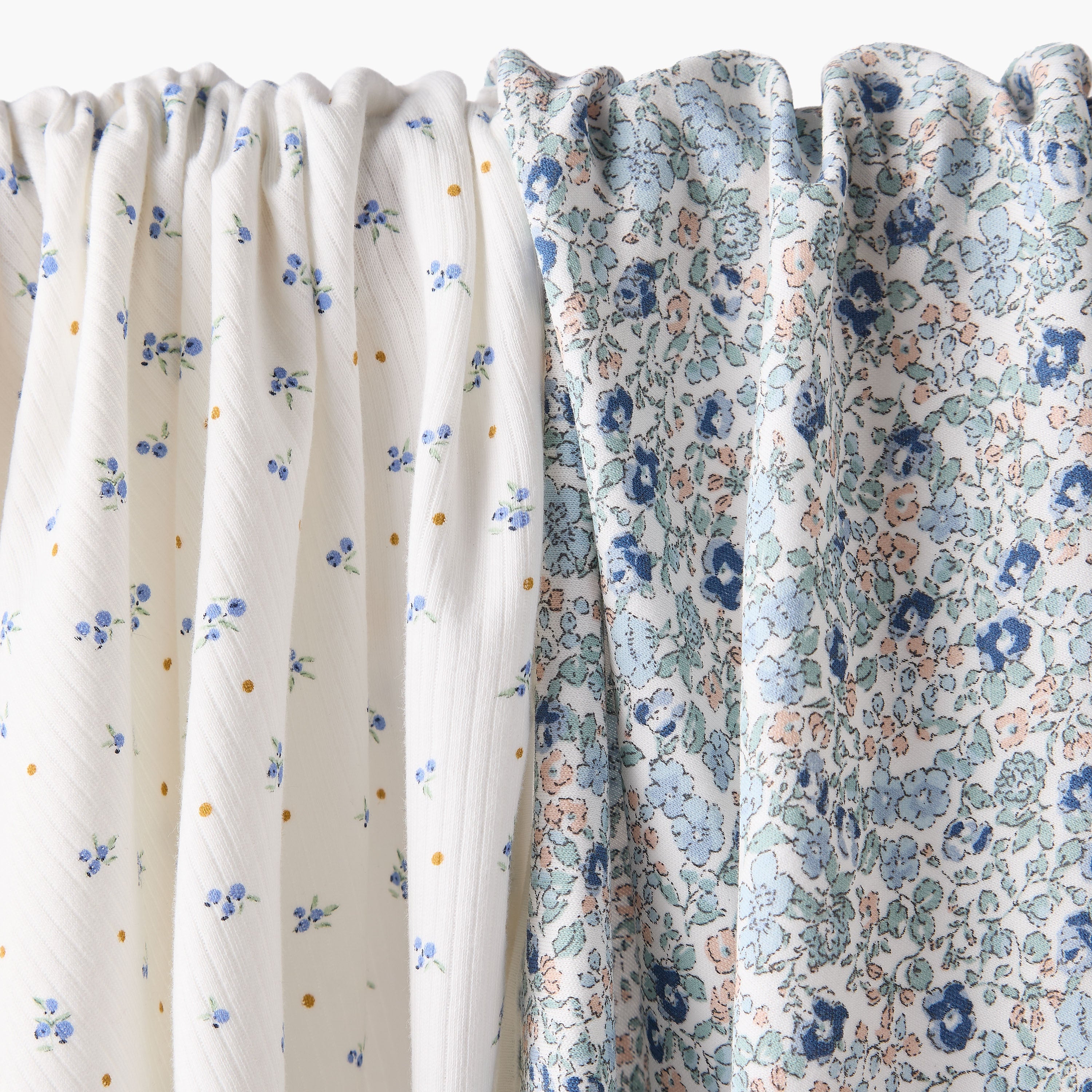 Pack of 2 Juniors Receiving Blanket with Floral Print