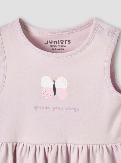 Pack of 2 Juniors Round Neck A-line Dress with Butterfly Print-baby-girls-clothing-dressesandjumpsuits-image-4