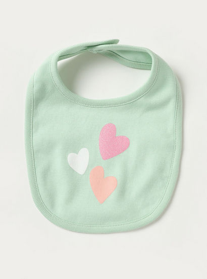 Juniors Floral Print Bib with Snap Button Closure - Set of 2-baby-feeding-bibs-image-4