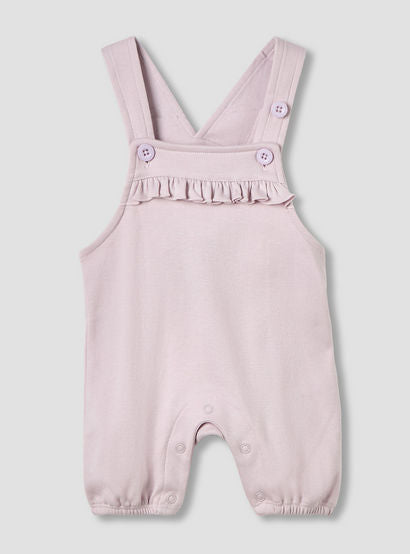 Juniors Round Neck Short Sleeves T-shirt and Dungaree Set with Butterfly Print-baby-girls-clothing-setsandcoords-image-2