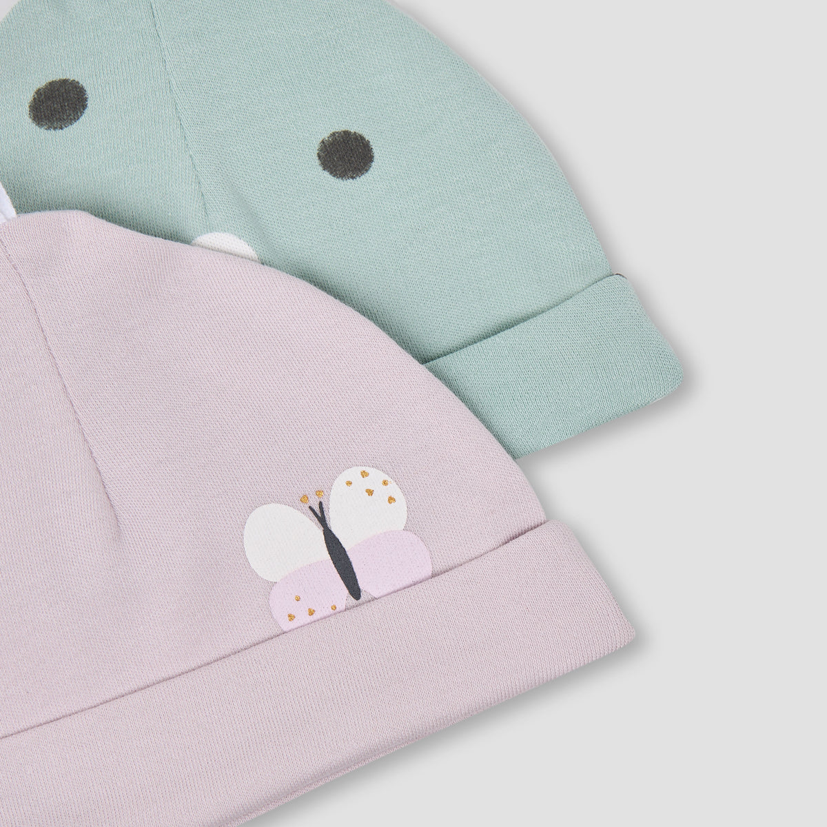 Pack of 2 Cap with Butterfly Print