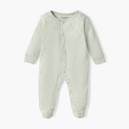 Juniors All-Over Print Closed Feet Sleepsuit with Long Sleeves - Set of 2