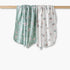 Juniors Receiving Blanket with Butterfly Print, Set of 2 - Green / 0-6 mths