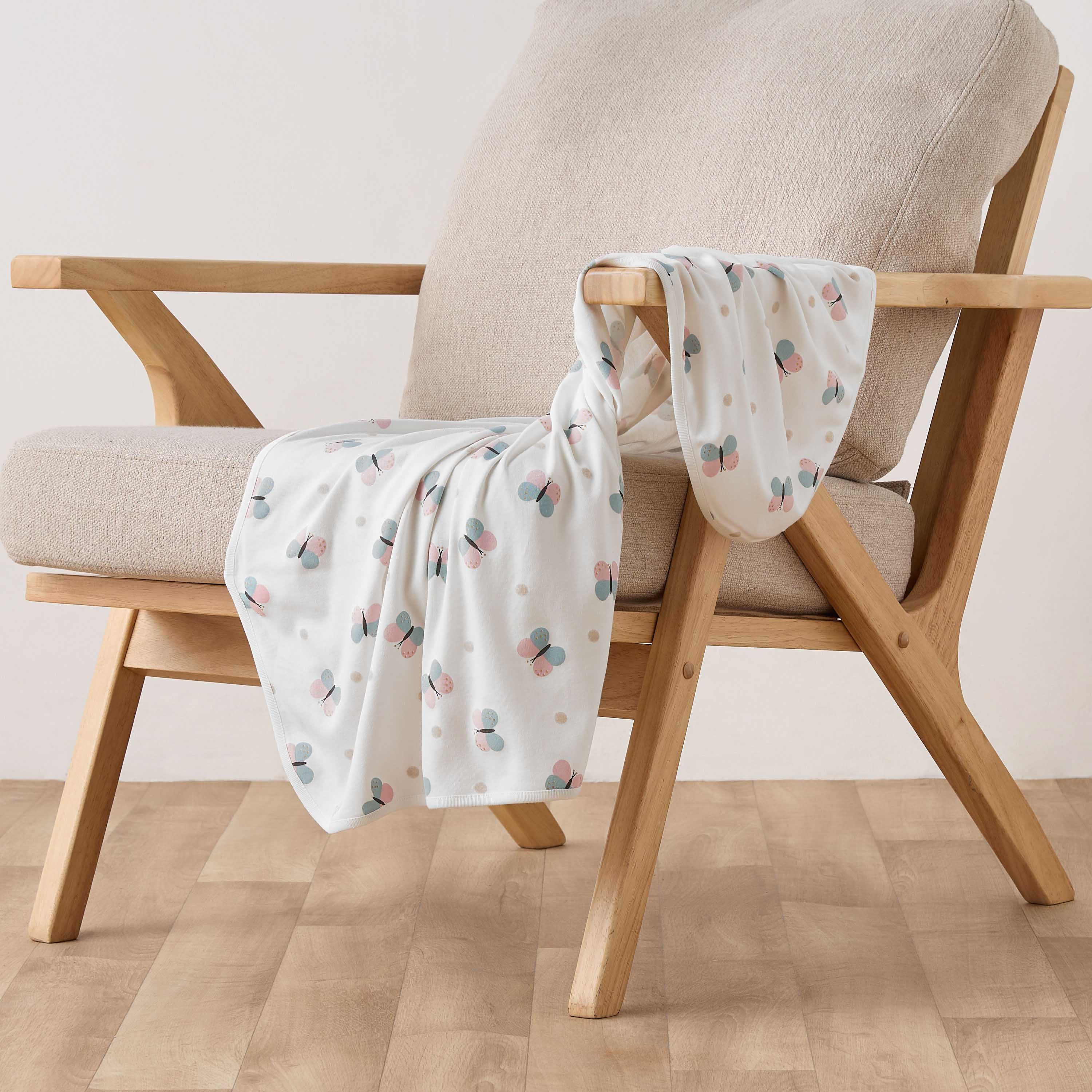 Juniors Receiving Blanket with Butterfly Print, Set of 2