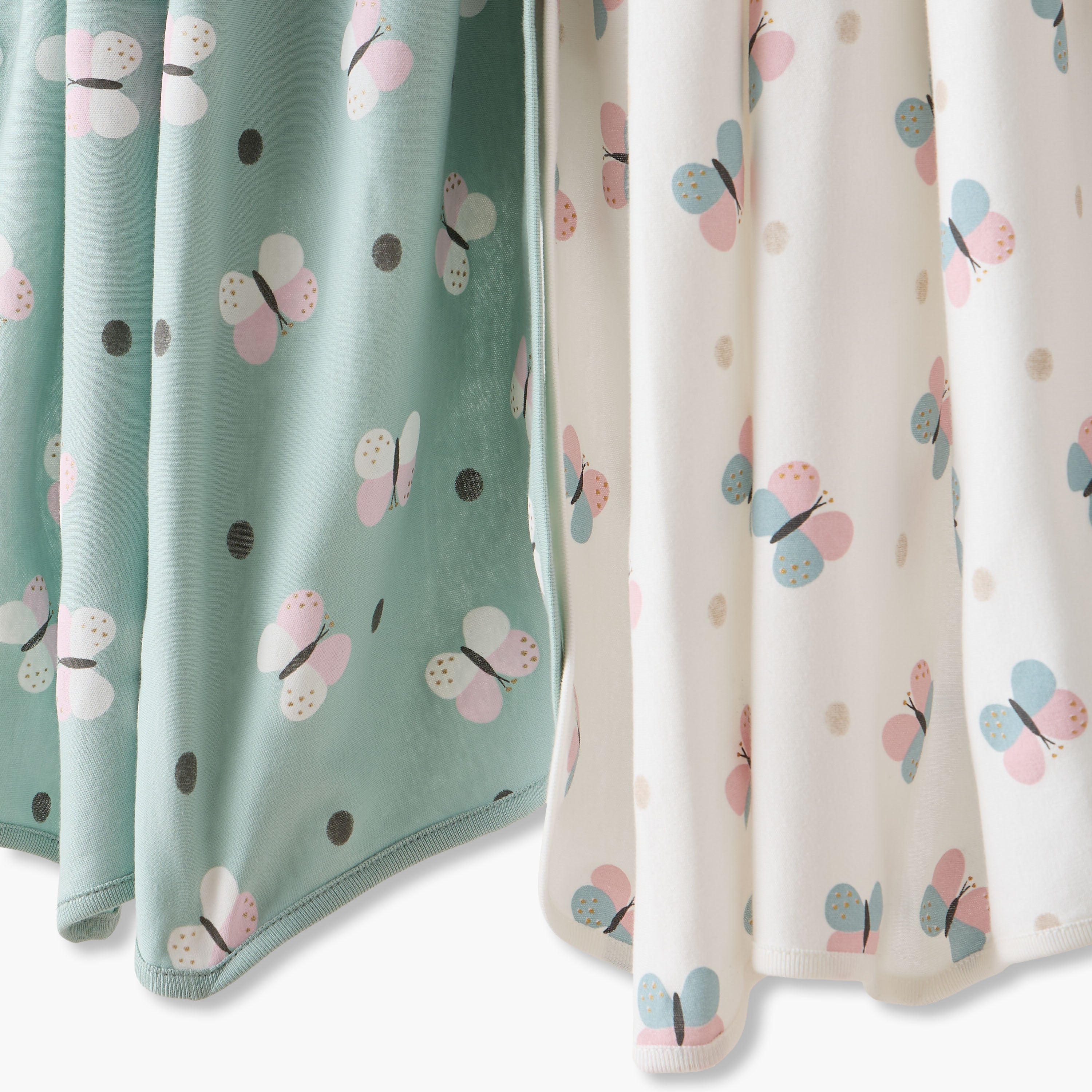 Juniors Receiving Blanket with Butterfly Print, Set of 2