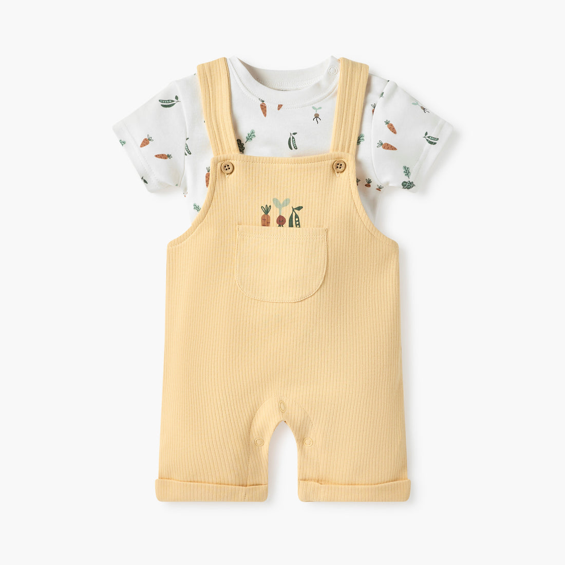 Juniors Printed Dungaree and T-shirt Set - Multicolour / 12-18 mths