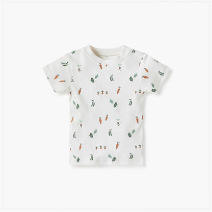 Juniors Printed Dungaree and T-shirt Set