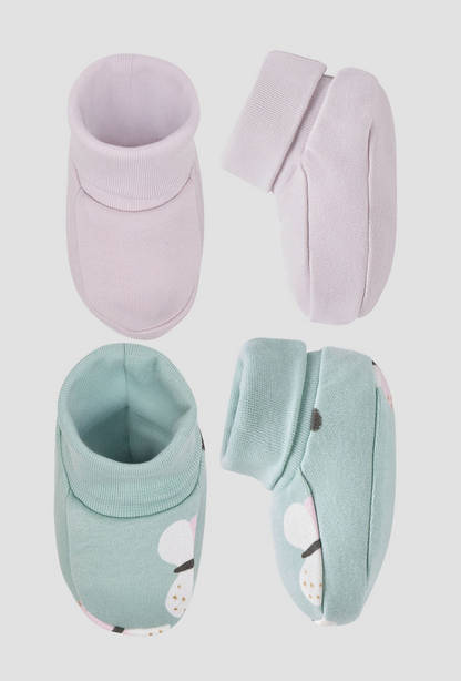 Pack of 2 Juniors Booties with Cuffed Hem, Assorted Print-undefined-image-1