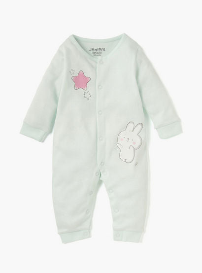 Juniors Printed Sleepsuit and Romper Set-baby-girls-clothing-nightwear-sleepsuits-image-2