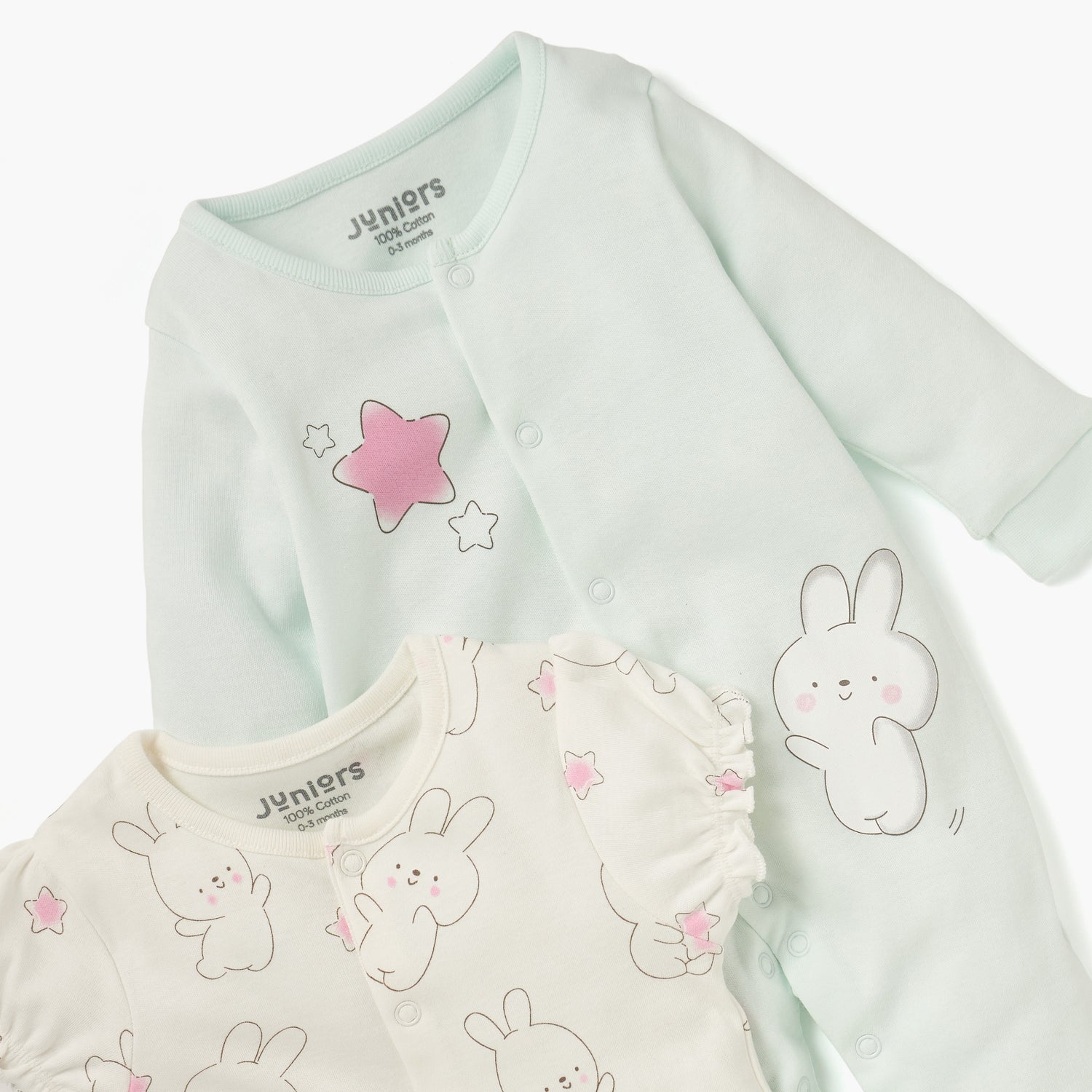 Juniors Printed Sleepsuit and Romper Set