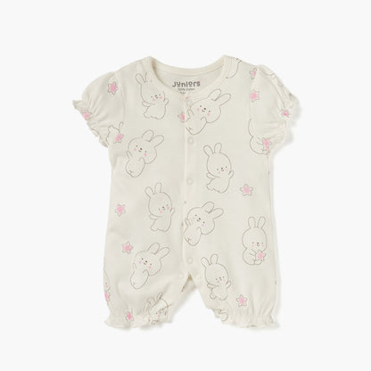 Juniors Printed Sleepsuit and Romper Set