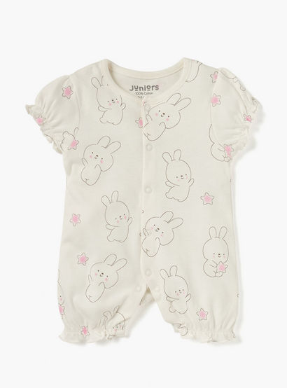 Juniors Printed Sleepsuit and Romper Set-baby-girls-clothing-nightwear-sleepsuits-image-5