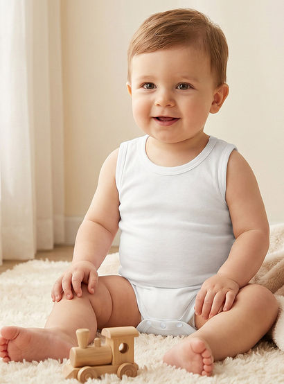 Juniors Solid Sleeveless Bodysuit with Snap Button Closure - Set of 7-baby-boys-clothing-bodysuits-image-2