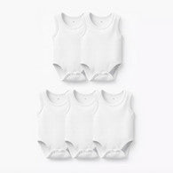 Love Earth Solid Organic Bodysuit with Round Neck - Set of 5-undefined-image-1