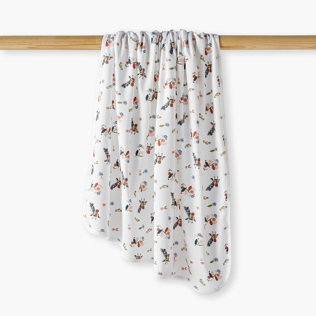 Juniors All-Over Giraffe Print Receiving Blanket - 70x70 cm - White / 0-6 mths