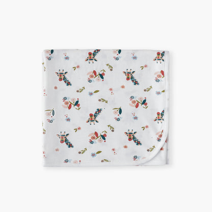 Juniors All-Over Giraffe Print Receiving Blanket - 70x70 cm