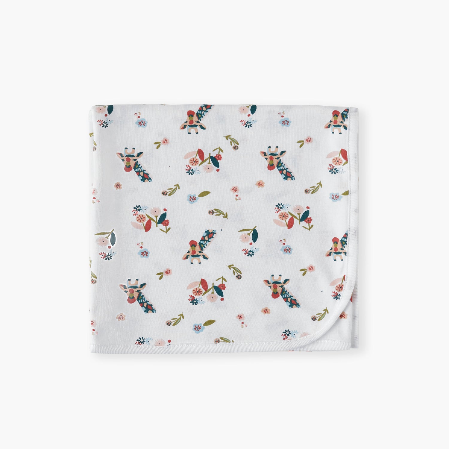 Juniors All-Over Giraffe Print Receiving Blanket - 70x70 cm