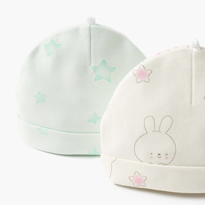 Juniors Printed Beanie - Set of 2
