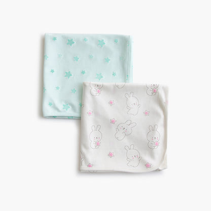 Juniors 2-Piece Printed Receiving Blanket Set - 70x70 cm