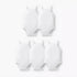 Juniors Solid Sleeveless Bodysuit - Set of 5 - White / 12-18 mths