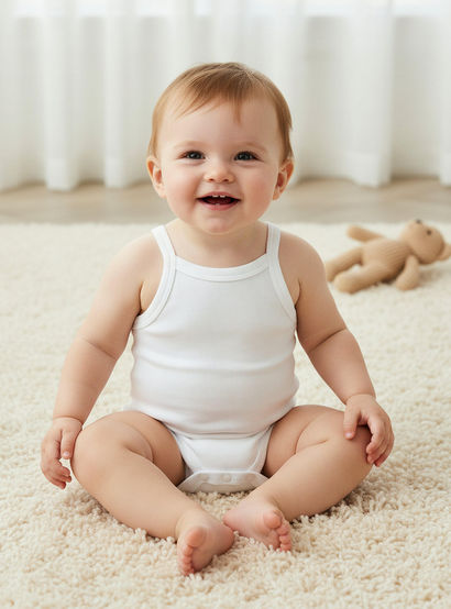 Juniors Solid Sleeveless Bodysuit - Set of 5-baby-boys-clothing-bodysuits-image-2