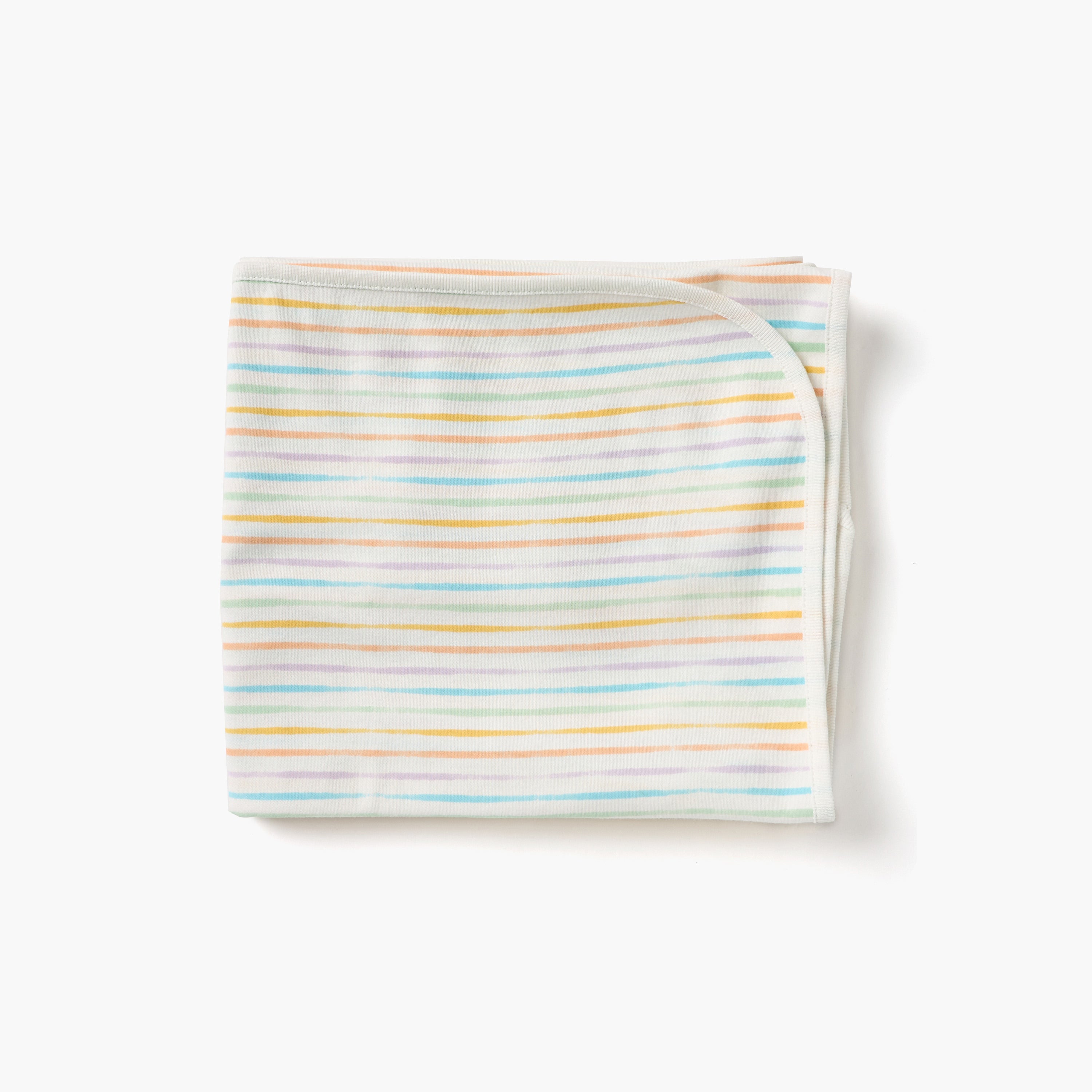 Juniors Striped Receiving Blanket - 70x70 cm - White / 0-6 mths